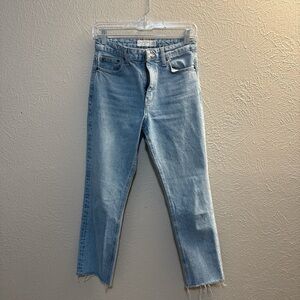 Topshop Light Blue Straight Jeans